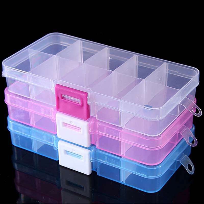 Jewelry Making Organizer Box - 10 Grids Nails Art organizer box