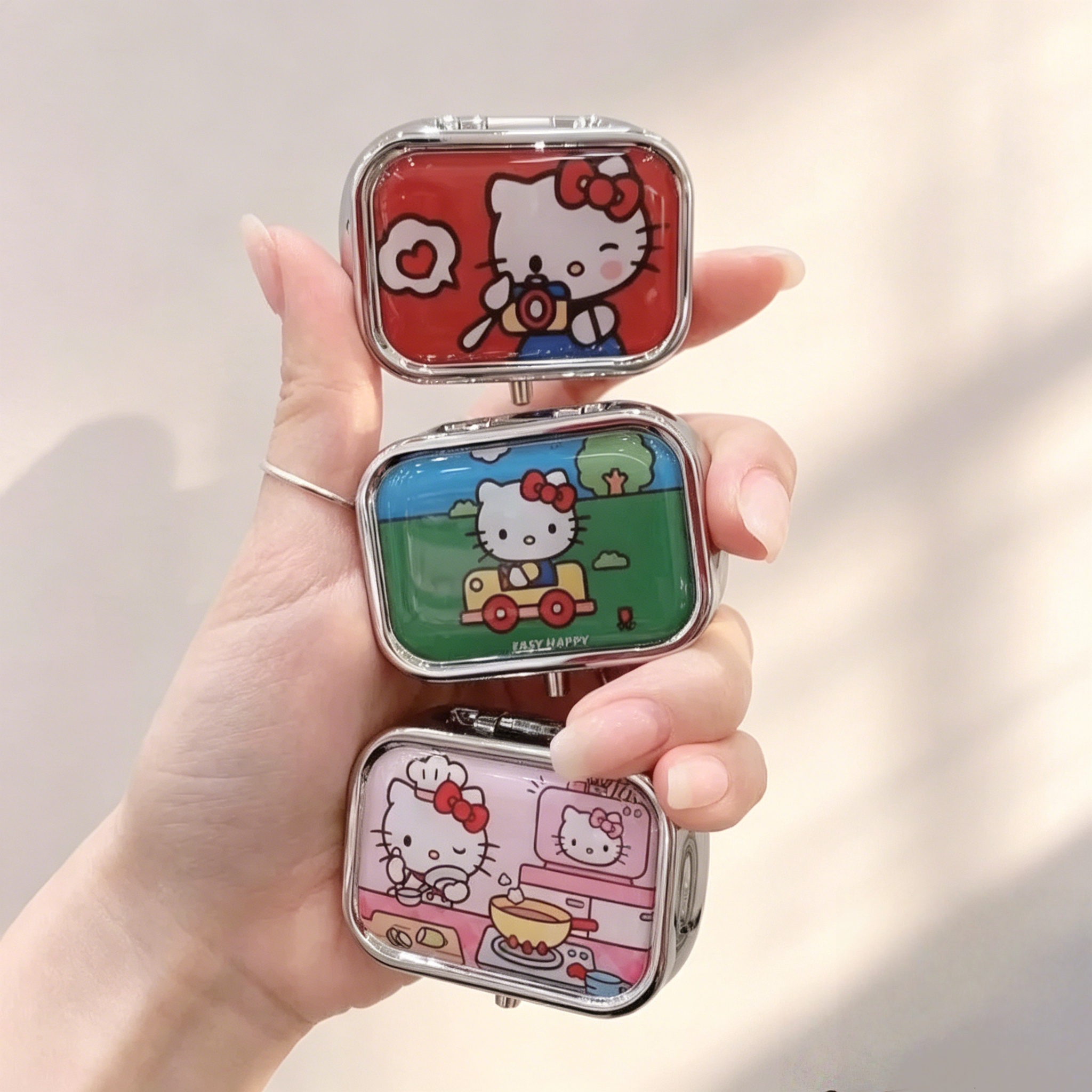 Jewelry Making Organizer Box - 2026 Anime Hello Kitty Metal Storage