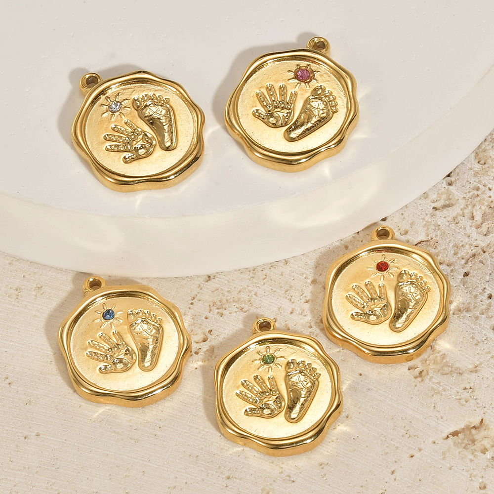 Jewelry Making 3 Year Old - 5pcs/lot Stainless Steel Cute Baby Hand
