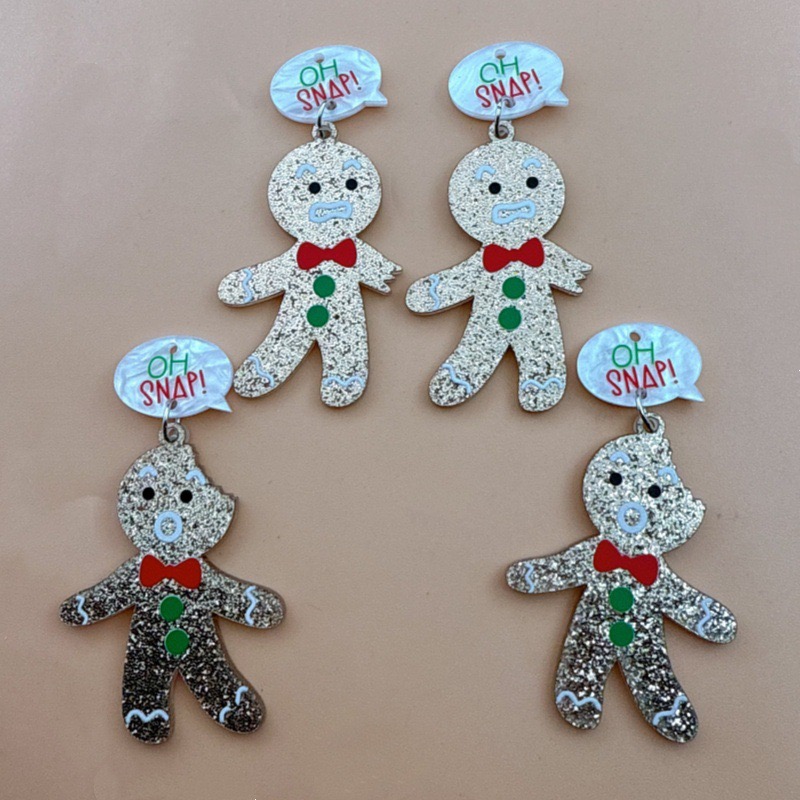 Jewelry Making Jewelry - 10pcs Cute Christmas Gingerbread Man Pendant,