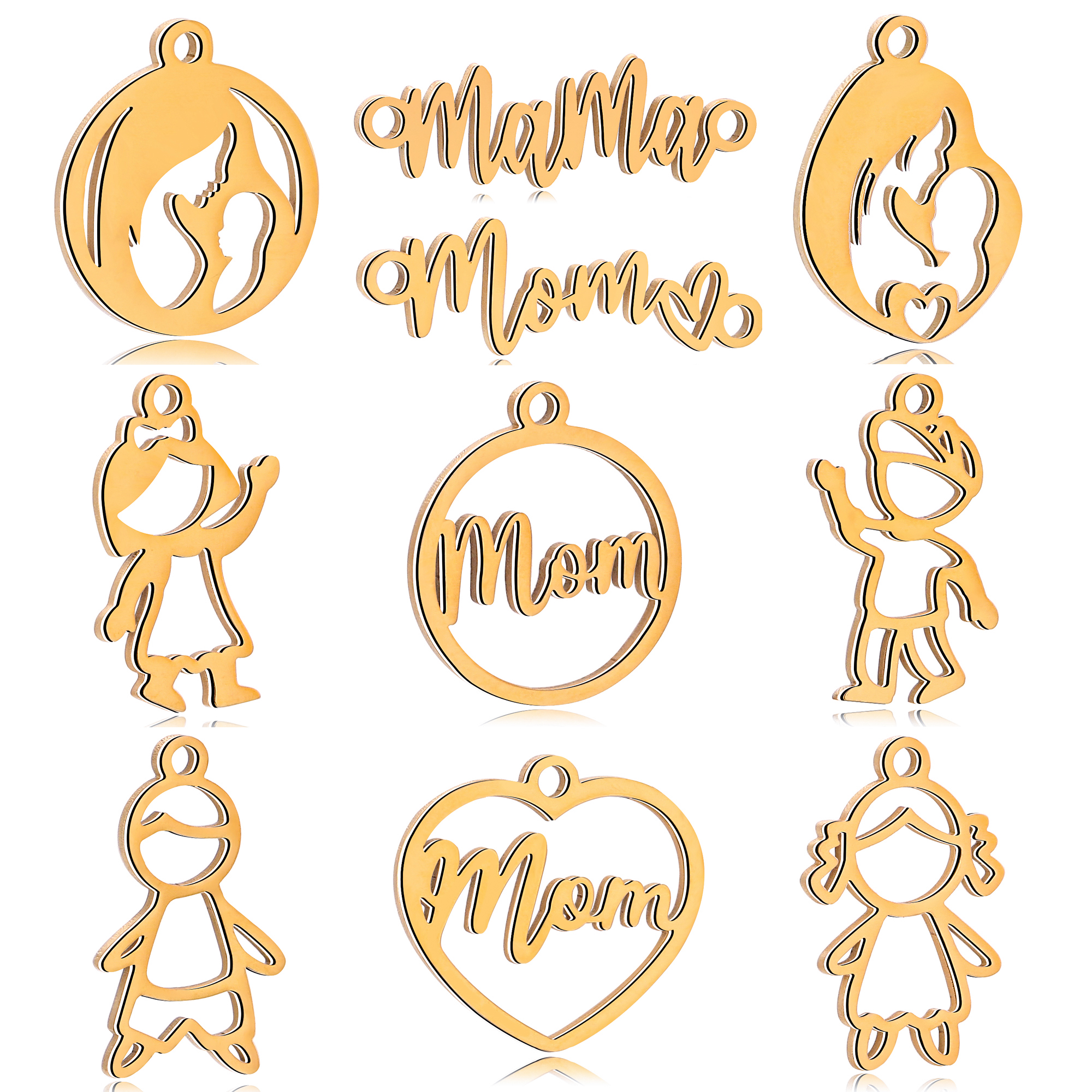 Jewelry Making 3 Year Old - 5PC Mom/Boy/Girl/Baby Charms Couple Friend Brother