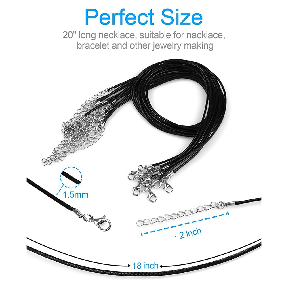 Jewelry Making Jewelry - ABQR 24PCS Cord Necklace, 20 in