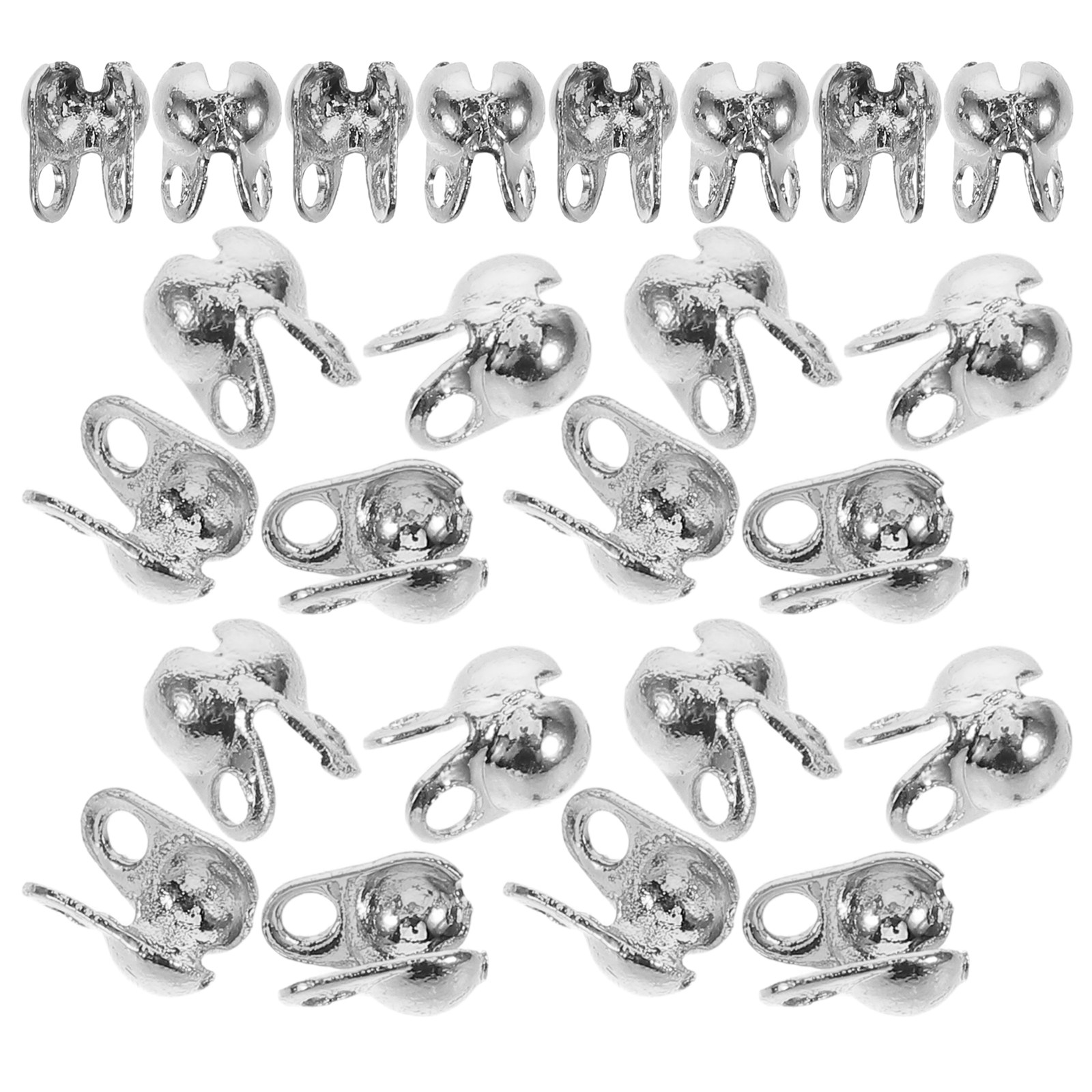 Jewelry Making Knots For Clasps - 150Pcs Jewelry End Buckles Clamshell Metal