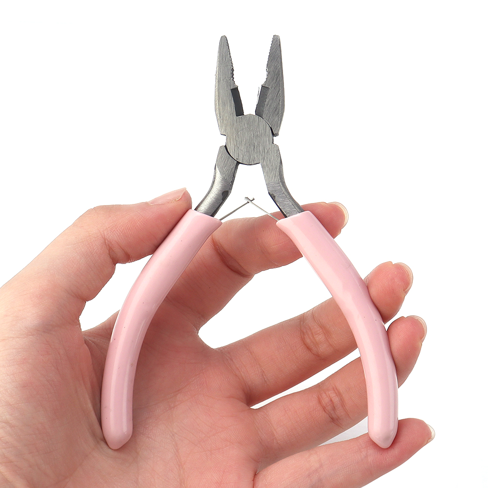 Jewelry Making Loop Pliers - Portable Pink Stainless Steel Pliers Tool