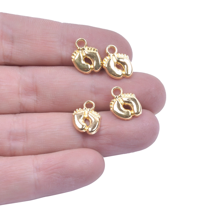20-50pcs Charms Baby Feet Foot - Jewelry Making 3 Year Old recensione e prezzo