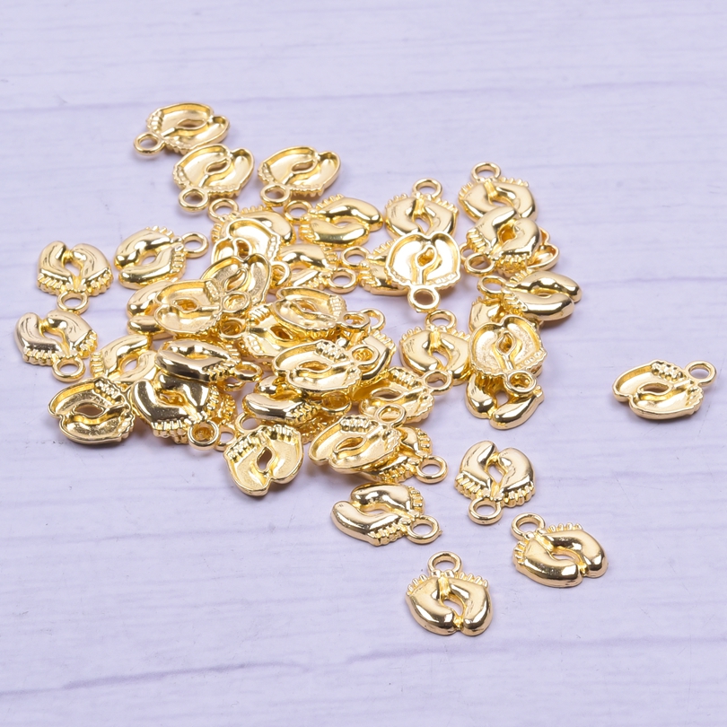 20-50pcs Charms Baby Feet Foot - Jewelry Making 3 Year Old recensione e prezzo