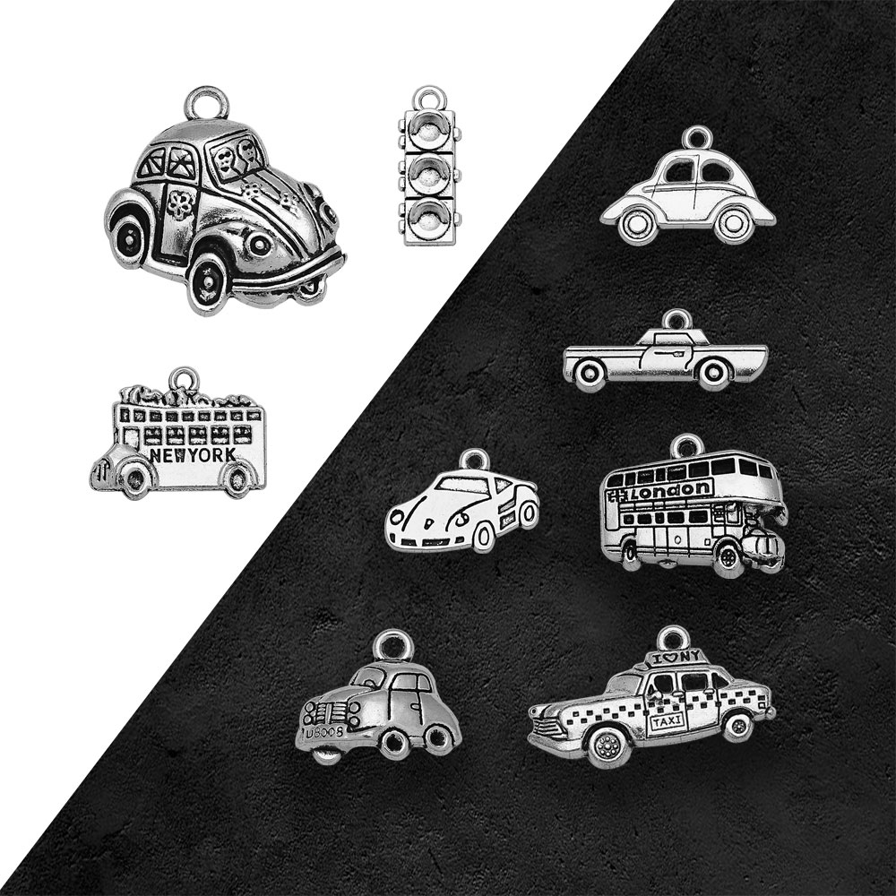 Silver Plated Taxi Bus Car Tra - Jewelry Making York recensione e prezzo
