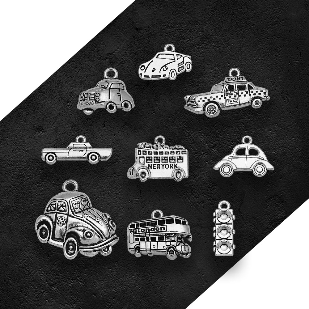 Silver Plated Taxi Bus Car Tra - Jewelry Making York recensione e prezzo