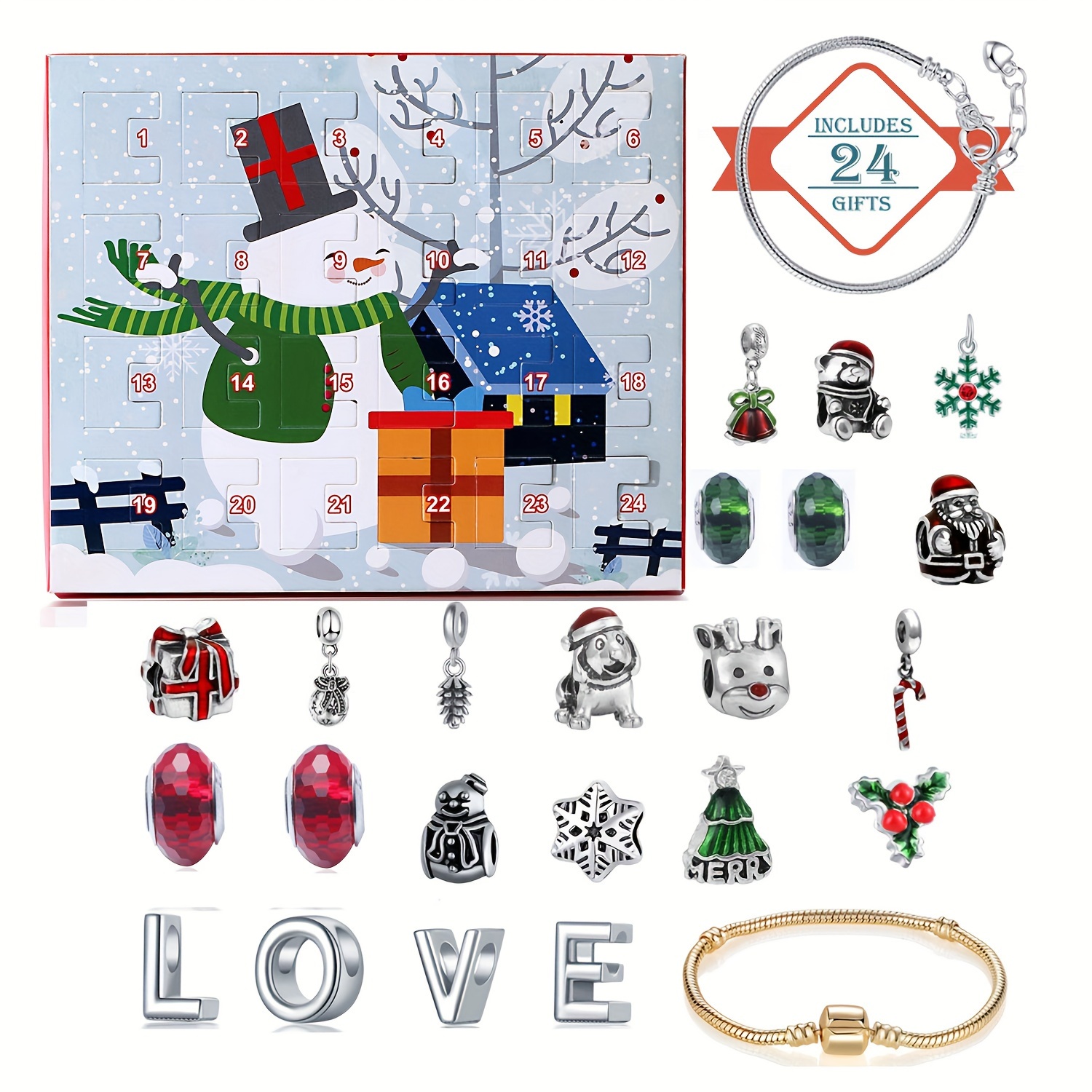 Snowman Christmas Advent Calen - Jewelry Making Resin recensione e prezzo