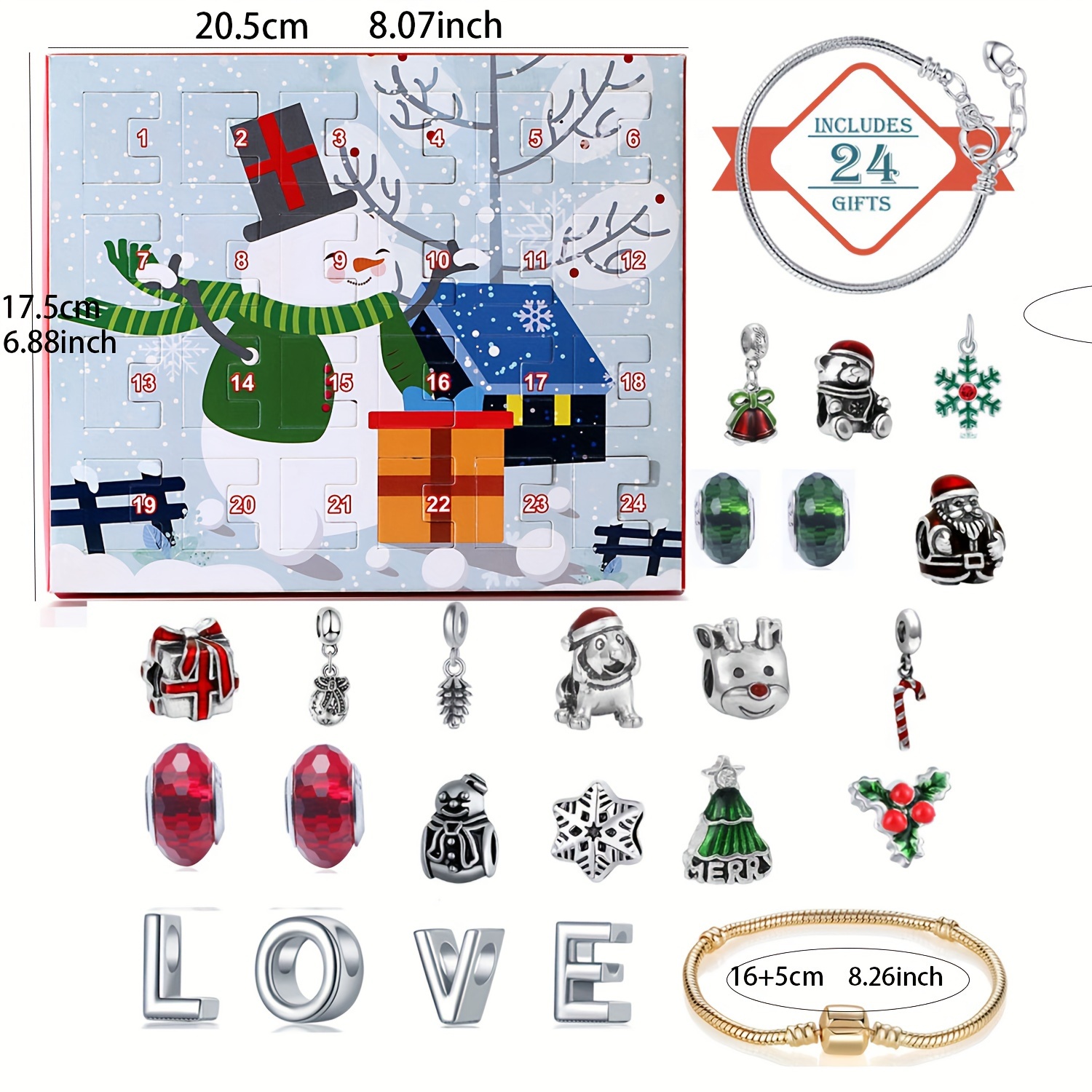 Snowman Christmas Advent Calen - Jewelry Making Resin recensione e prezzo