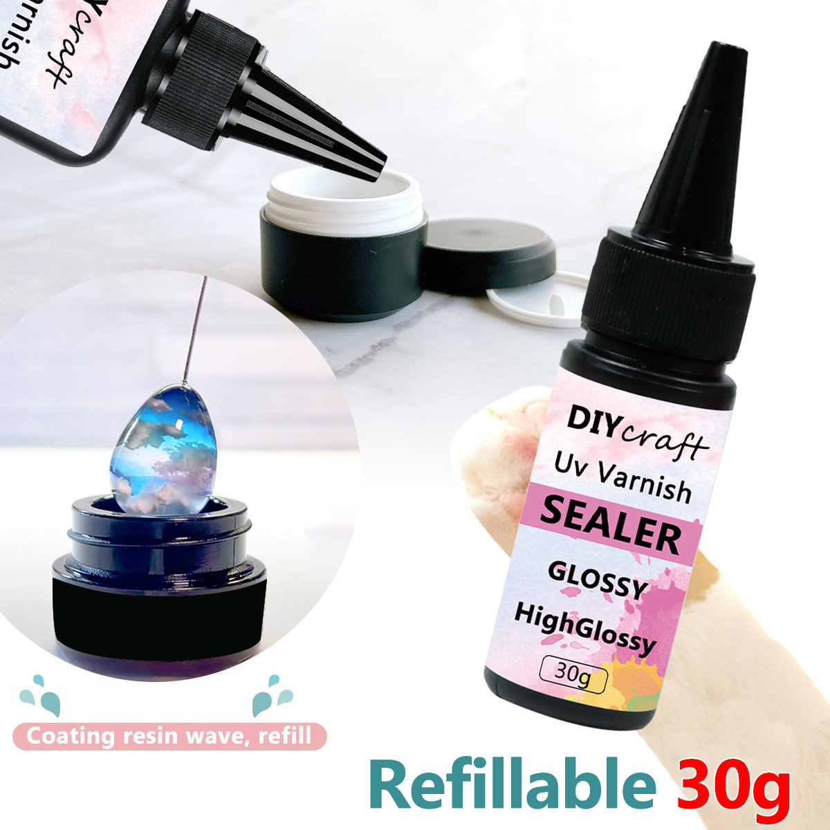 UV Glossy Sealer Varnish for D - Jewelry Making Glue recensione e prezzo