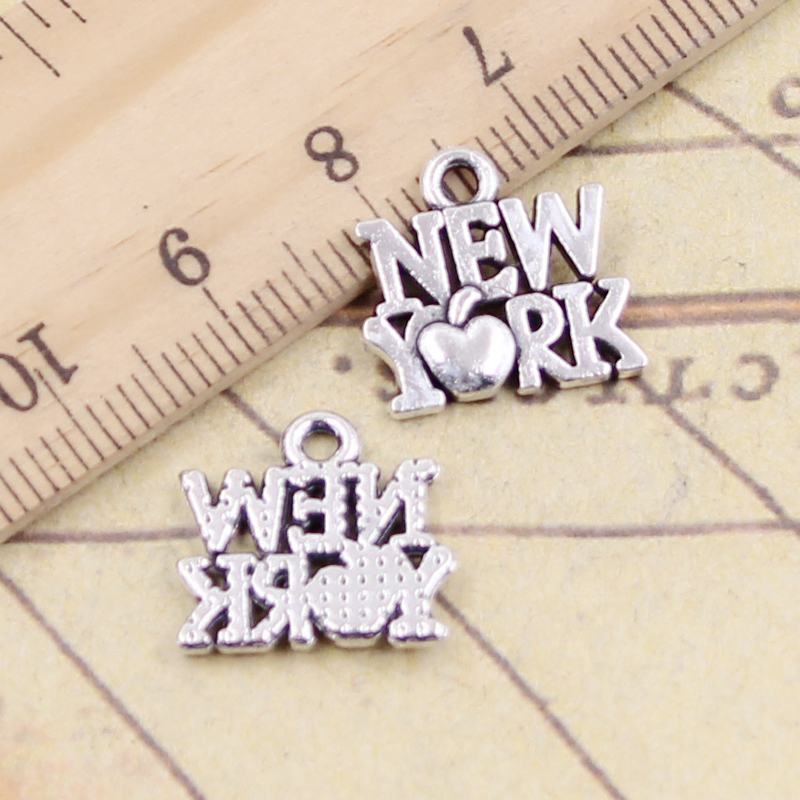 20pcs Charms Heart New York 14 - Jewelry Making York recensione e prezzo