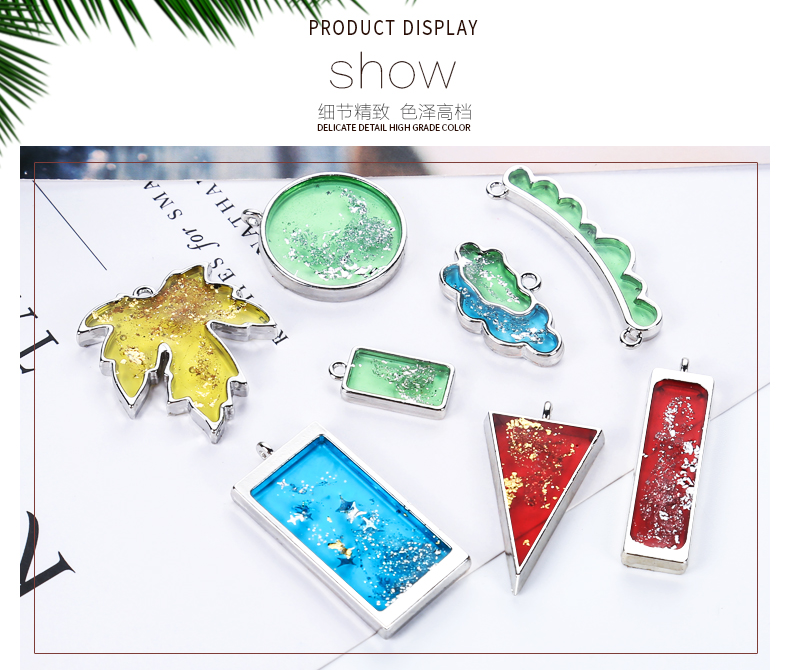 10pcs Geometric Figure Charm P - Jewelry Making Glue recensione e prezzo