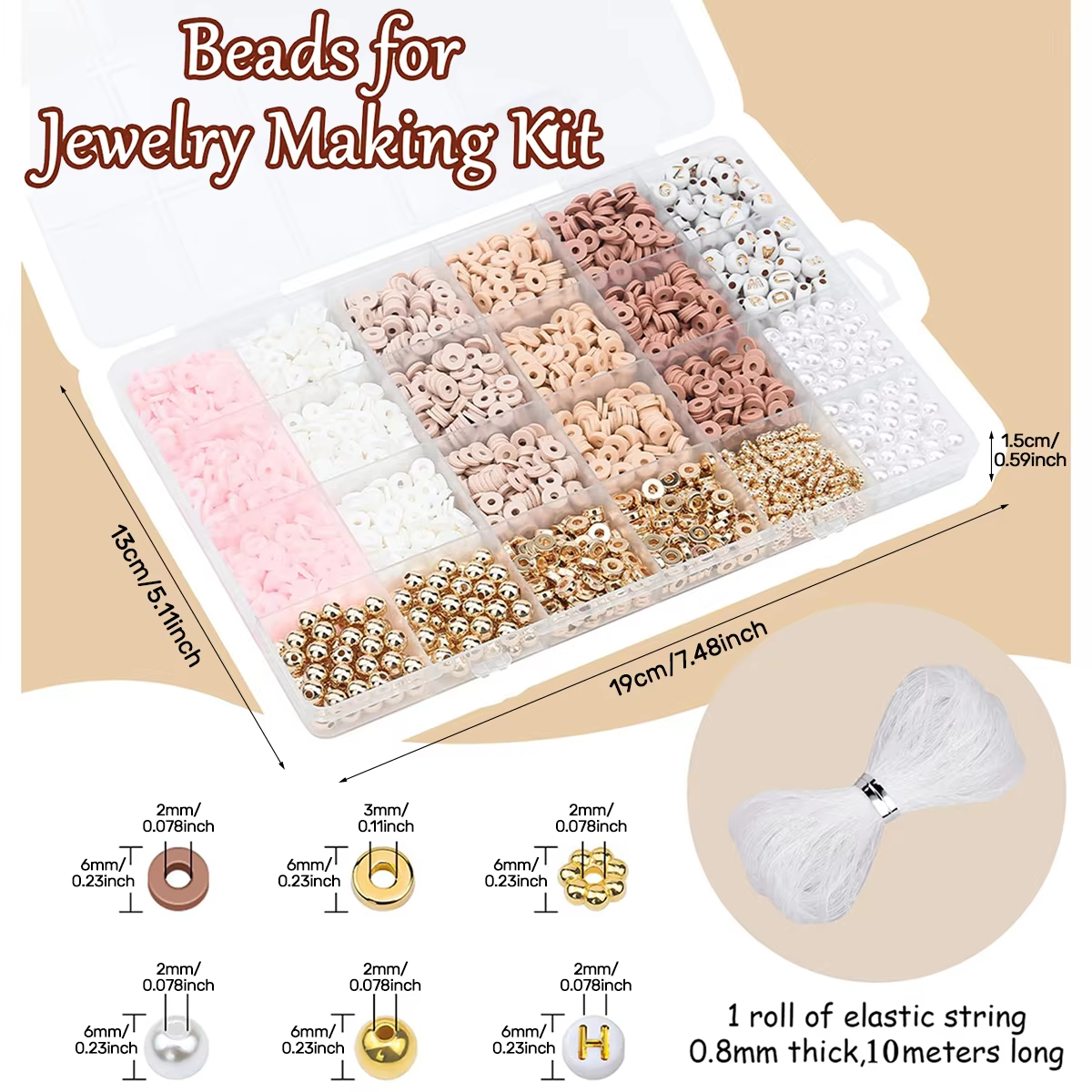 1970pcs light pink clay bead s - Jewelry Making Online recensione e prezzo