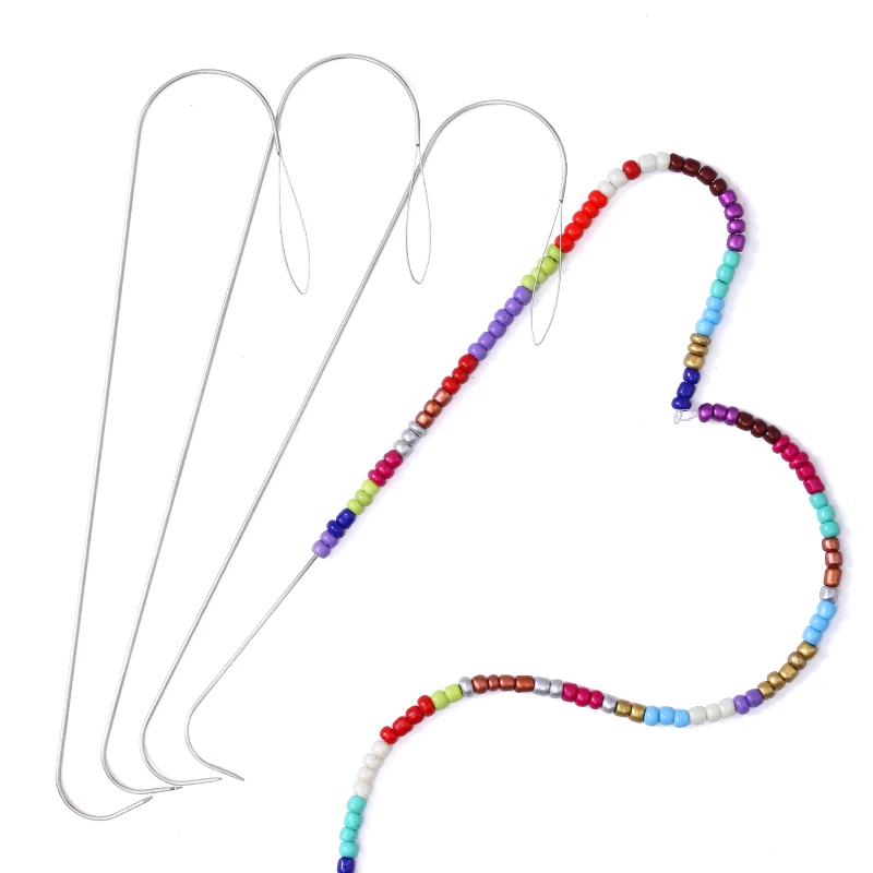2/5Pcs 5.3 Inches Large Eye Cu - Beading Needle Fine recensione e prezzo