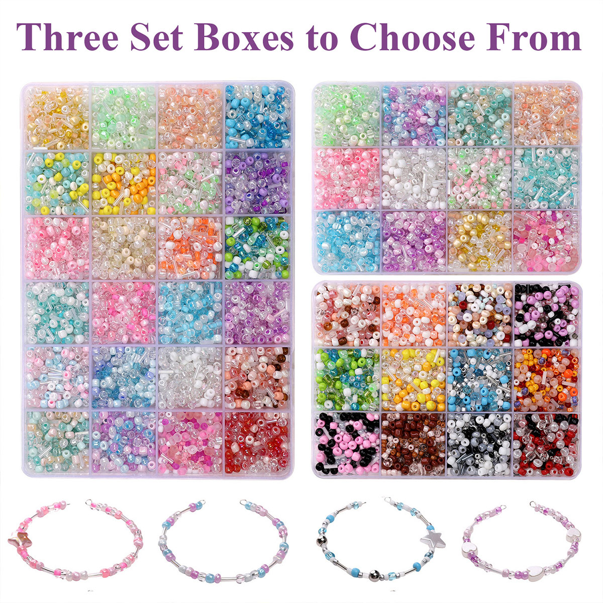 24 Grid Mixed Size Glass Seed  - Jewelry Making Online recensione e prezzo