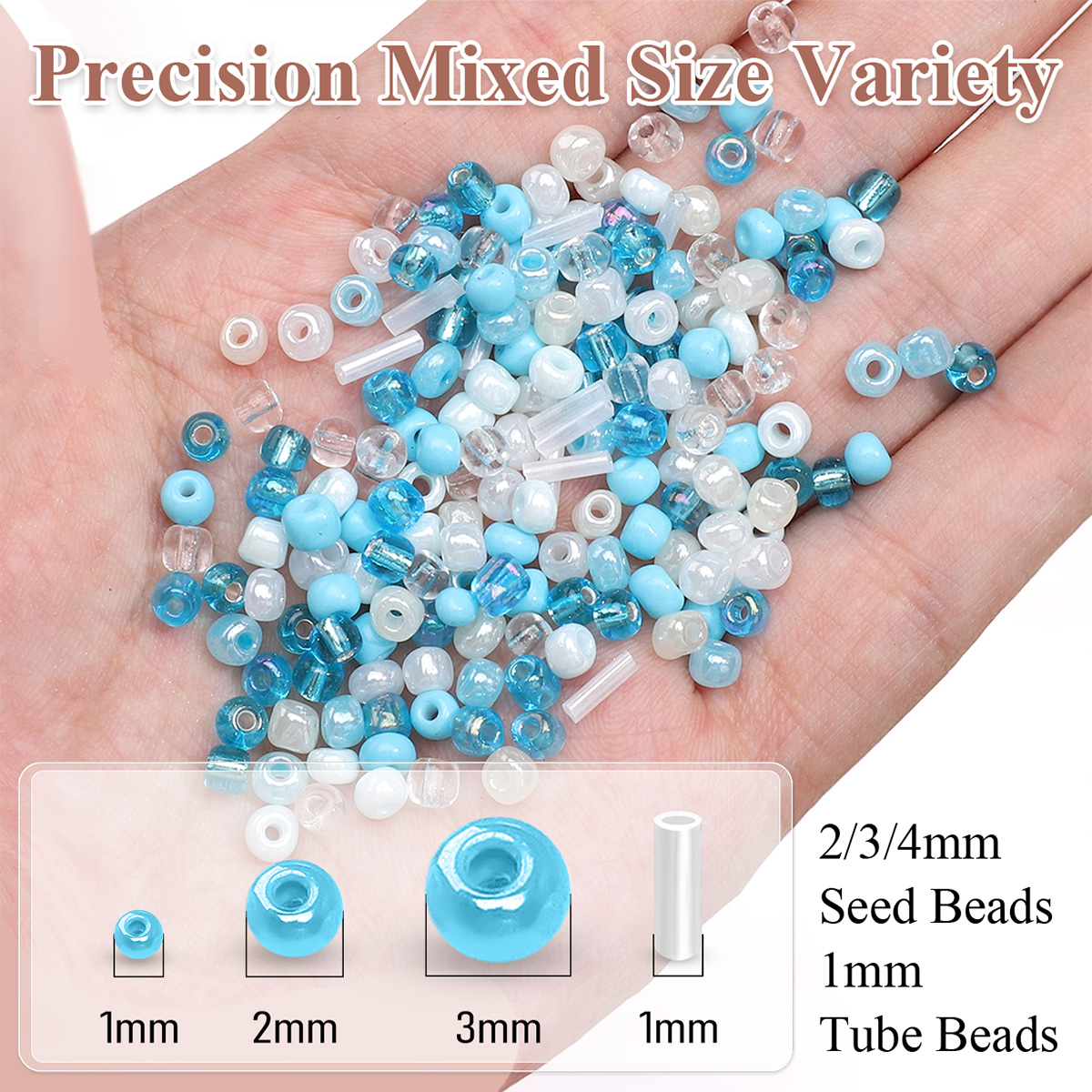 24 Grid Mixed Size Glass Seed  - Jewelry Making Online recensione e prezzo