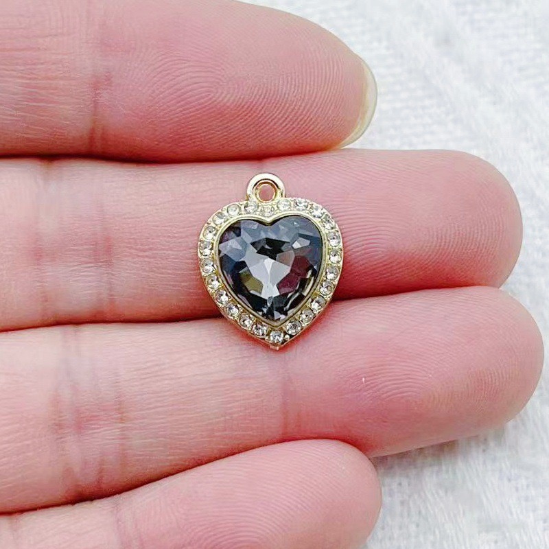 10pcs heart-shaped inlaid colo - Jewelry Making Jewelry recensione e prezzo