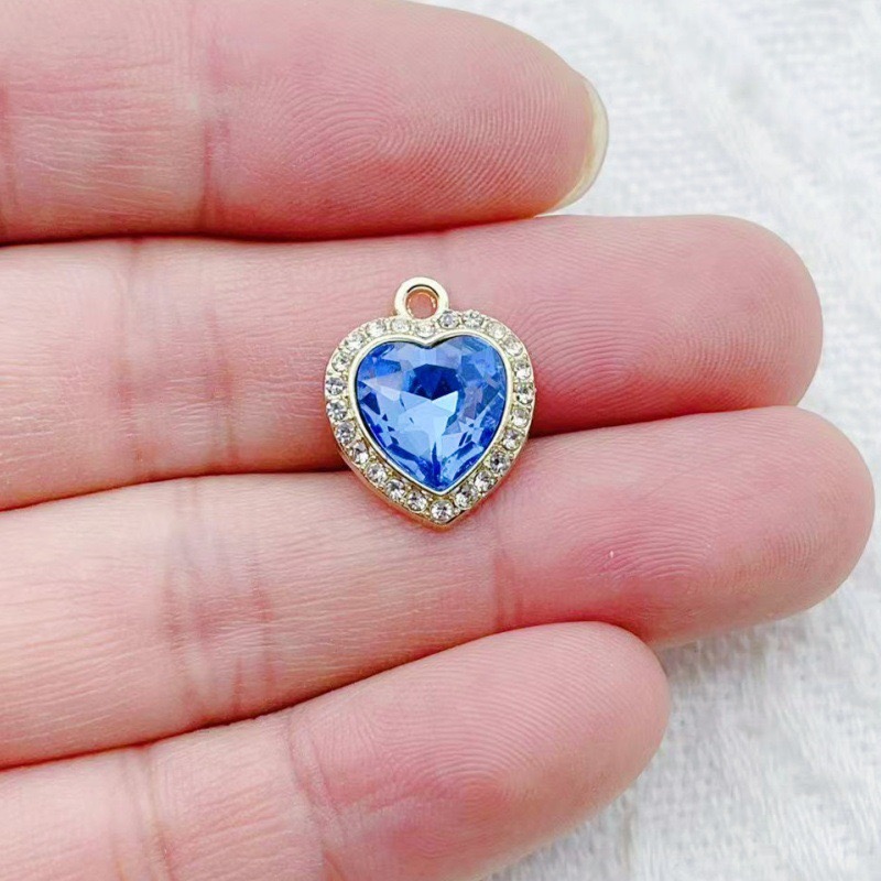 10pcs heart-shaped inlaid colo - Jewelry Making Jewelry recensione e prezzo