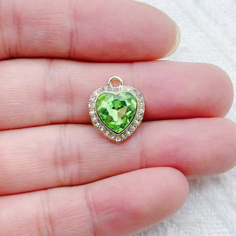 10pcs heart-shaped inlaid colo - Jewelry Making Jewelry recensione e prezzo