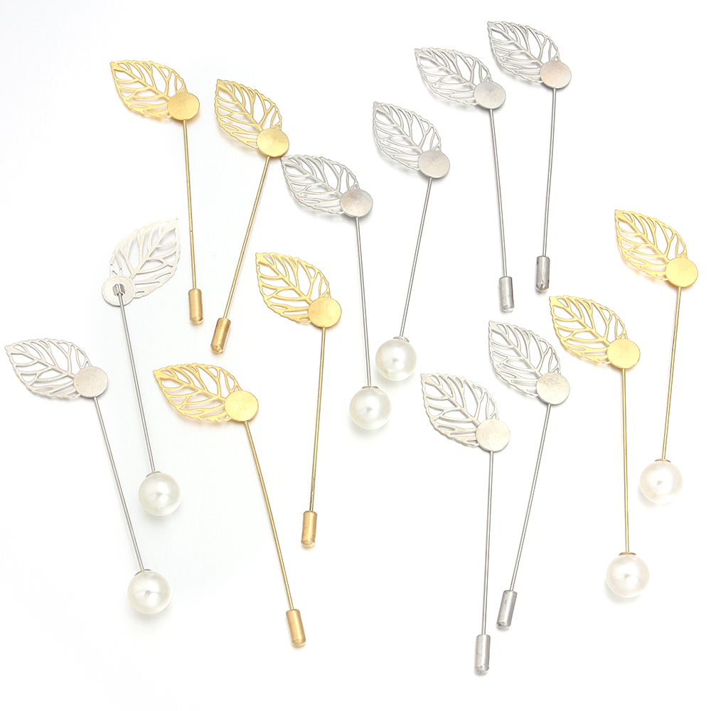 10pcs/lot Metal Leaves Brooch  - Beading Needle Fine recensione e prezzo