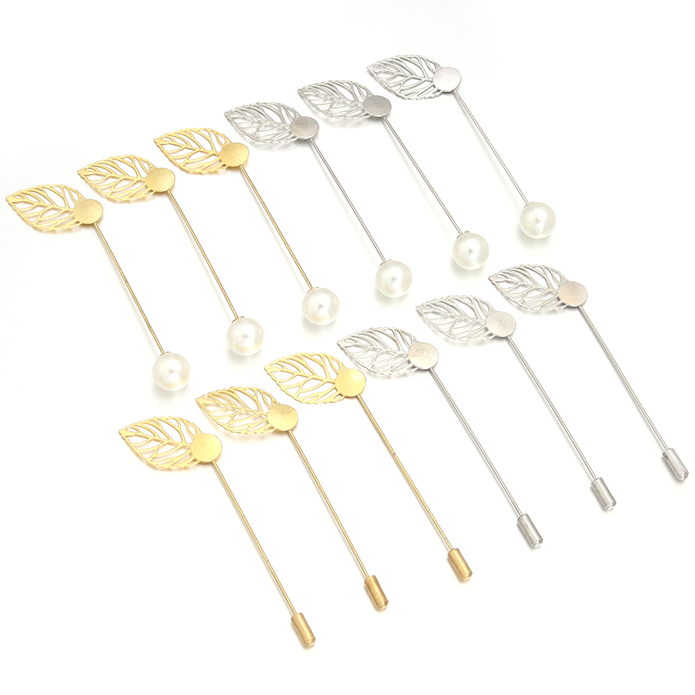 10pcs/lot Metal Leaves Brooch  - Beading Needle Fine recensione e prezzo