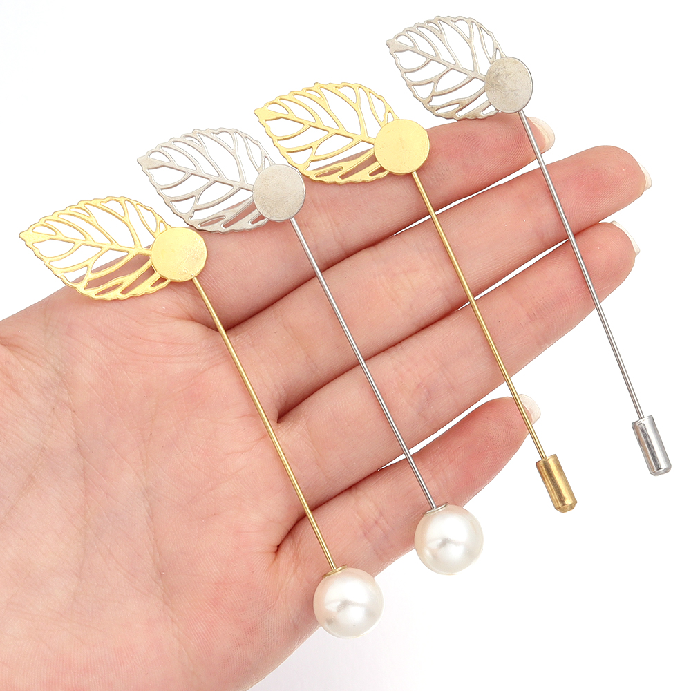 10pcs/lot Metal Leaves Brooch  - Beading Needle Fine recensione e prezzo