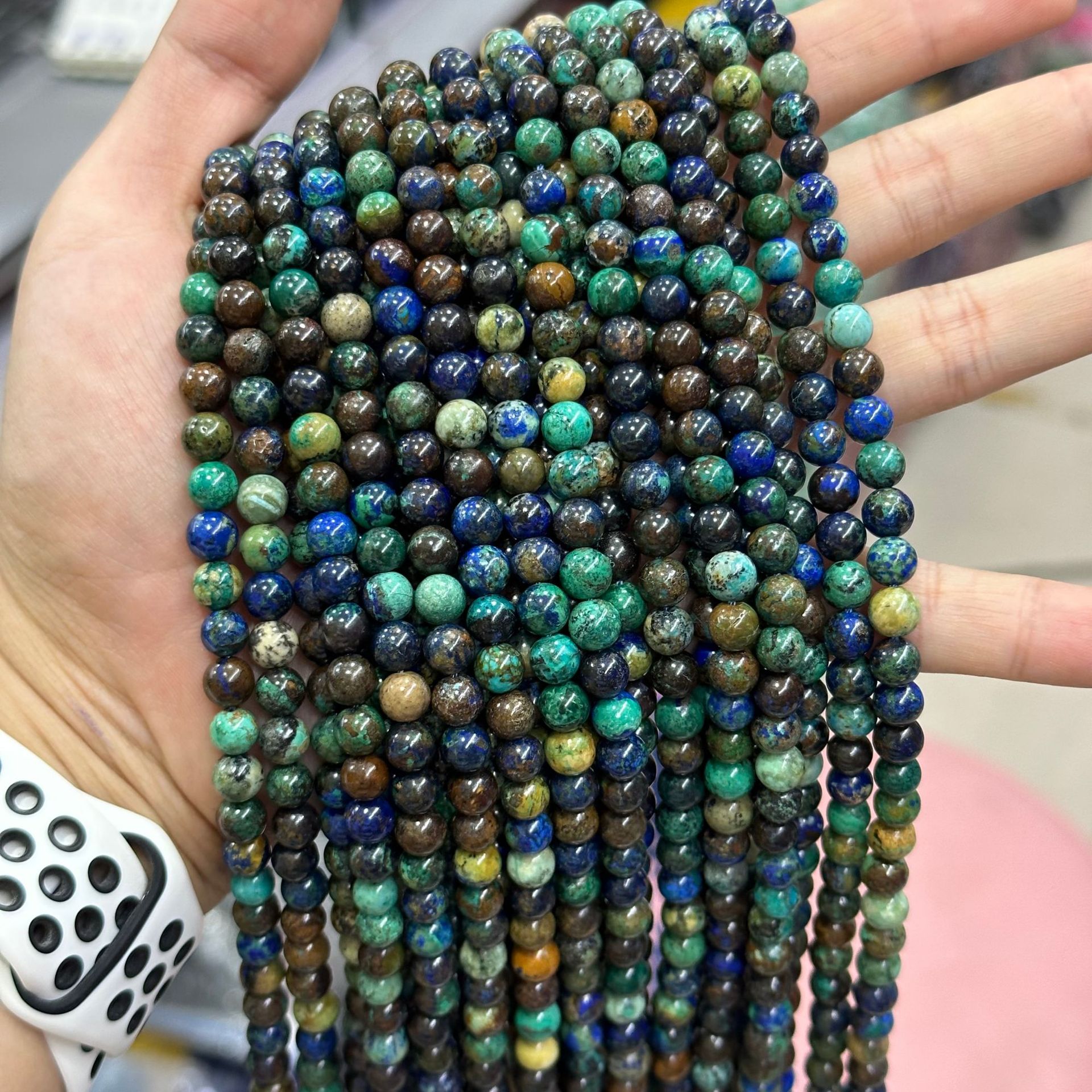 New Natural Azurite Malachite  - Jewelry Making For Seniors recensione e prezzo