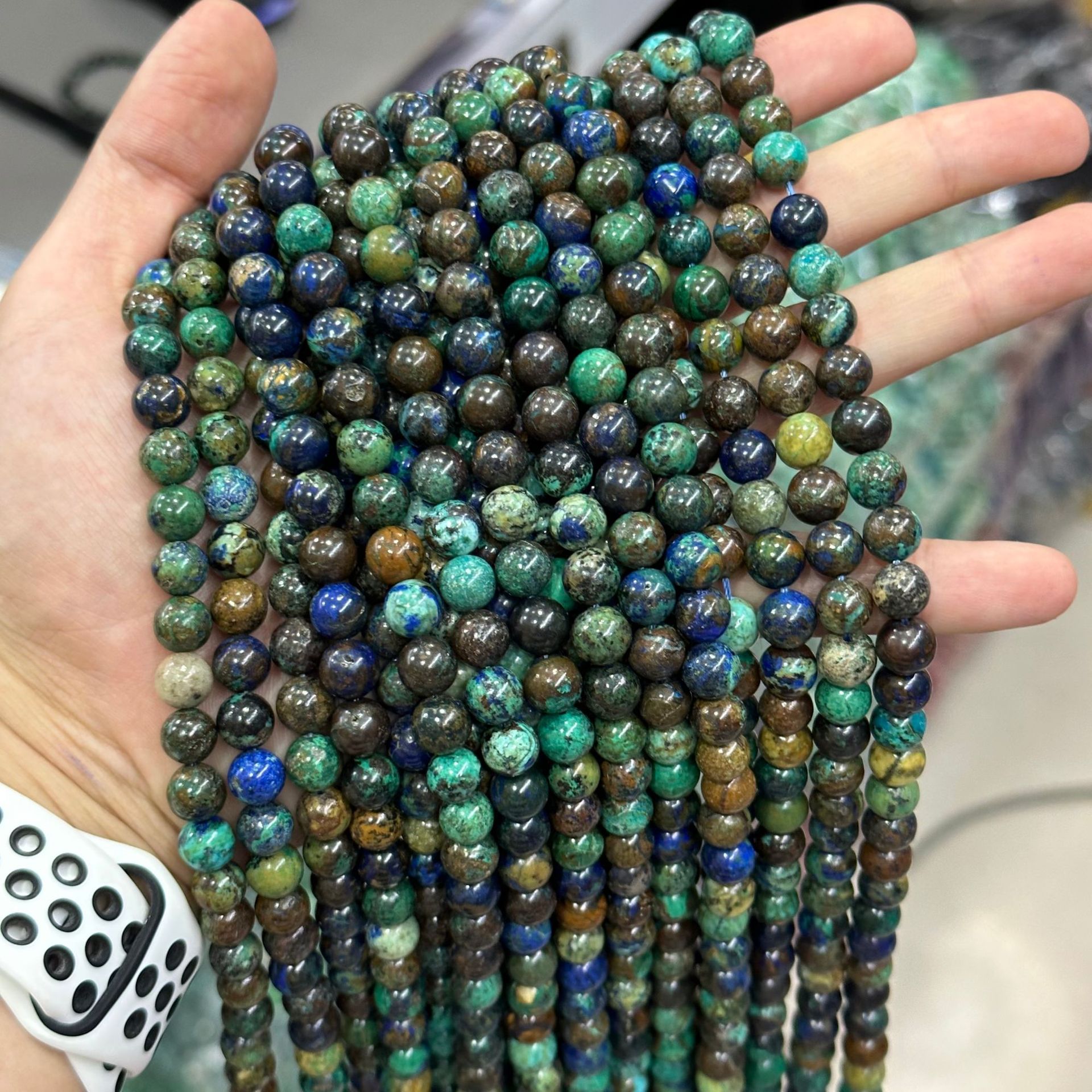 New Natural Azurite Malachite  - Jewelry Making For Seniors recensione e prezzo