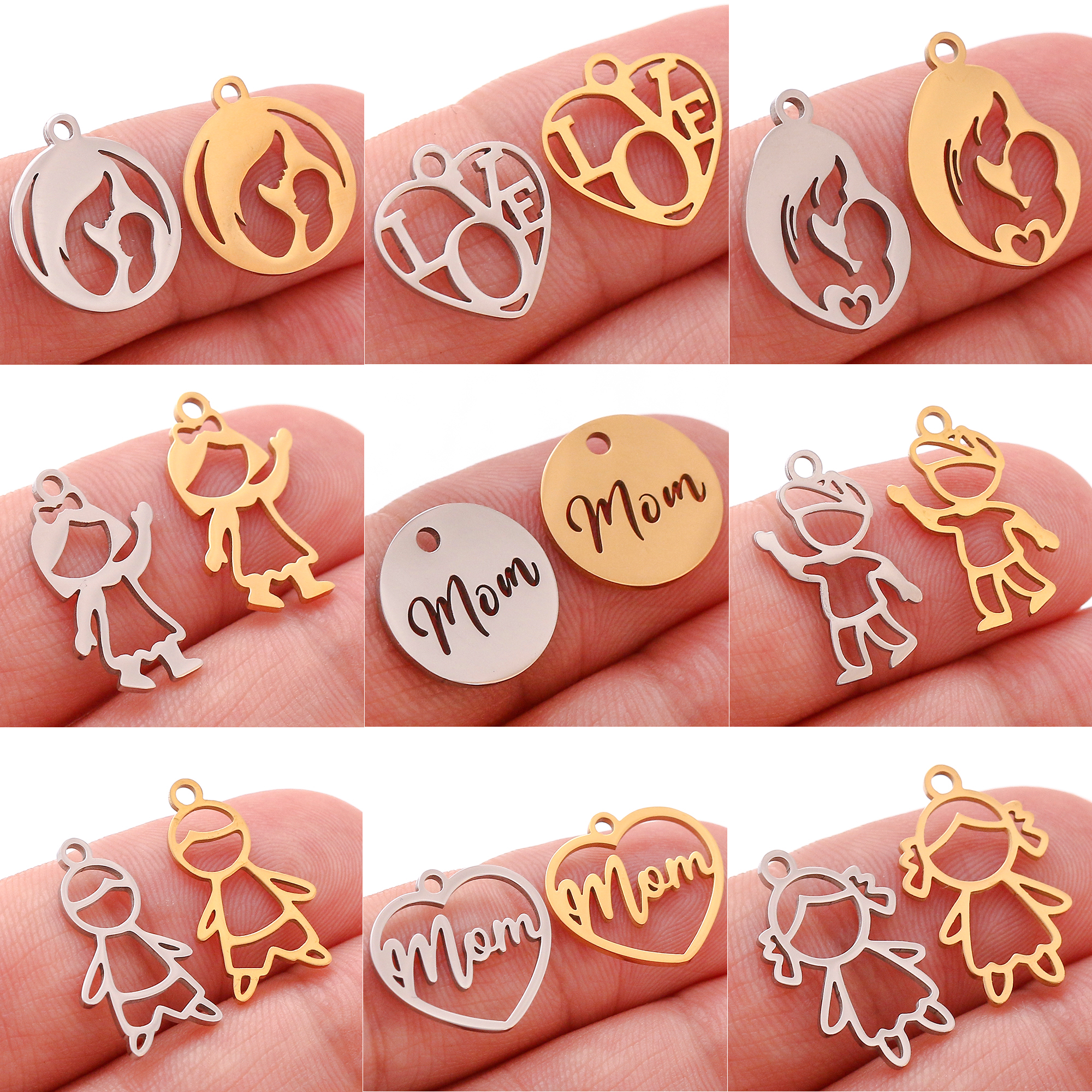5PC Mom/Boy/Girl/Baby Charms C - Jewelry Making 3 Year Old recensione e prezzo