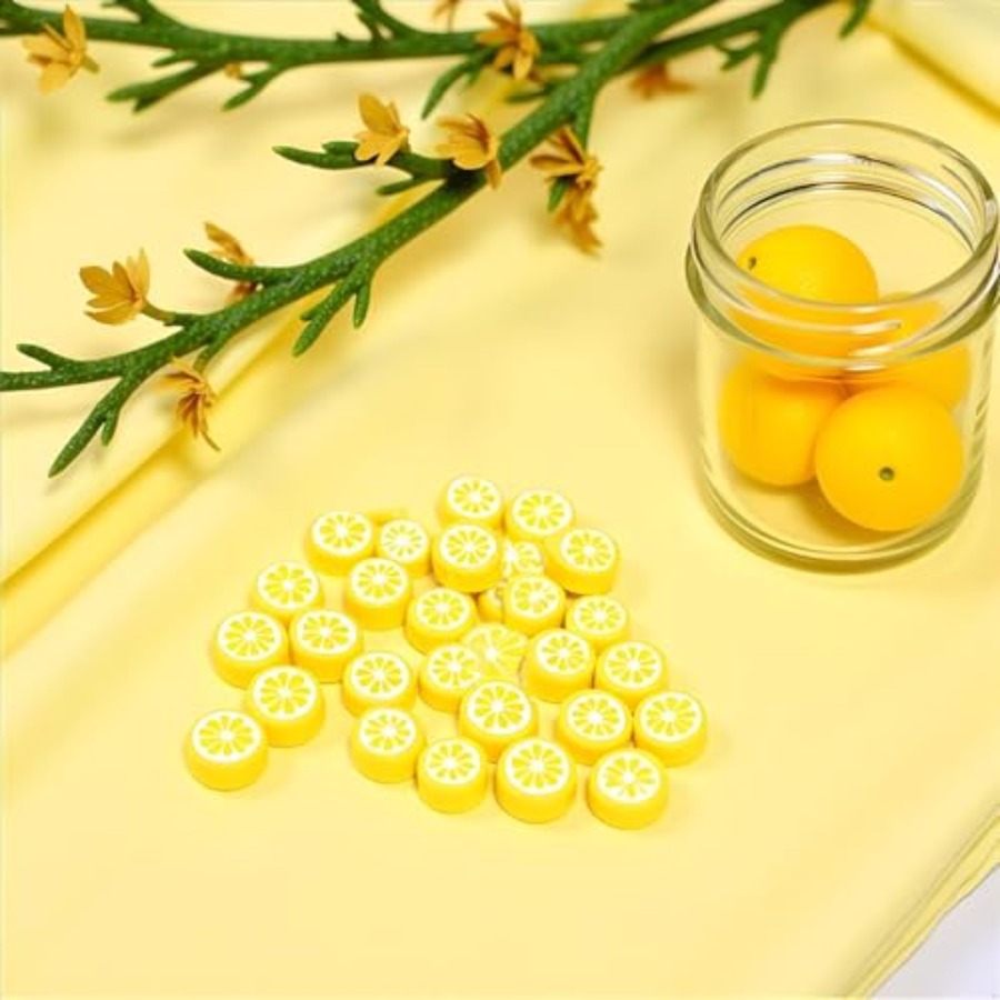200Pcs Yellow Lemon Polymer Cl - Jewelry Making Jewelry recensione e prezzo