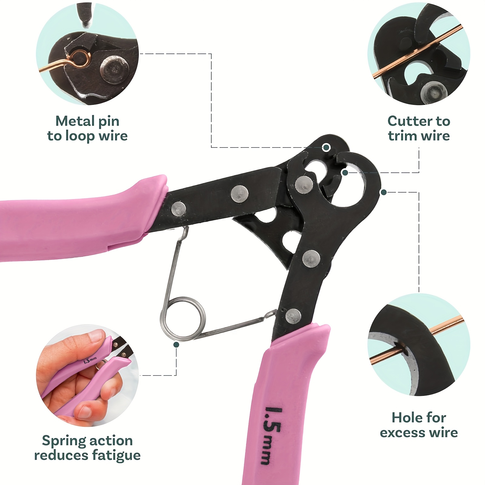 1 Pack Pink Metal Wire Looping - Jewelry Making Loop Pliers recensione e prezzo