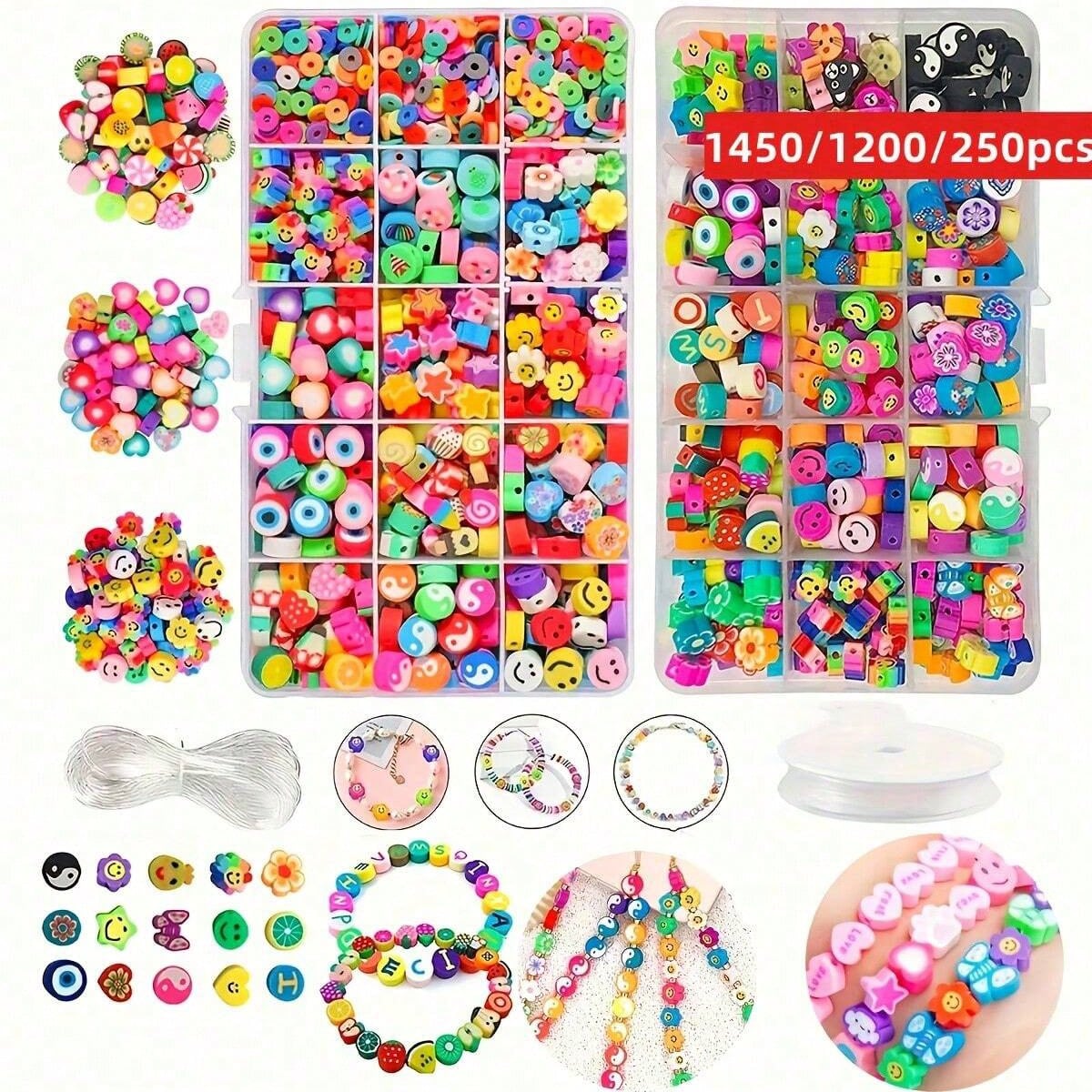 1450/1200/250pcs Polymer Clay  - Jewelry Making Organizer Box recensione e prezzo
