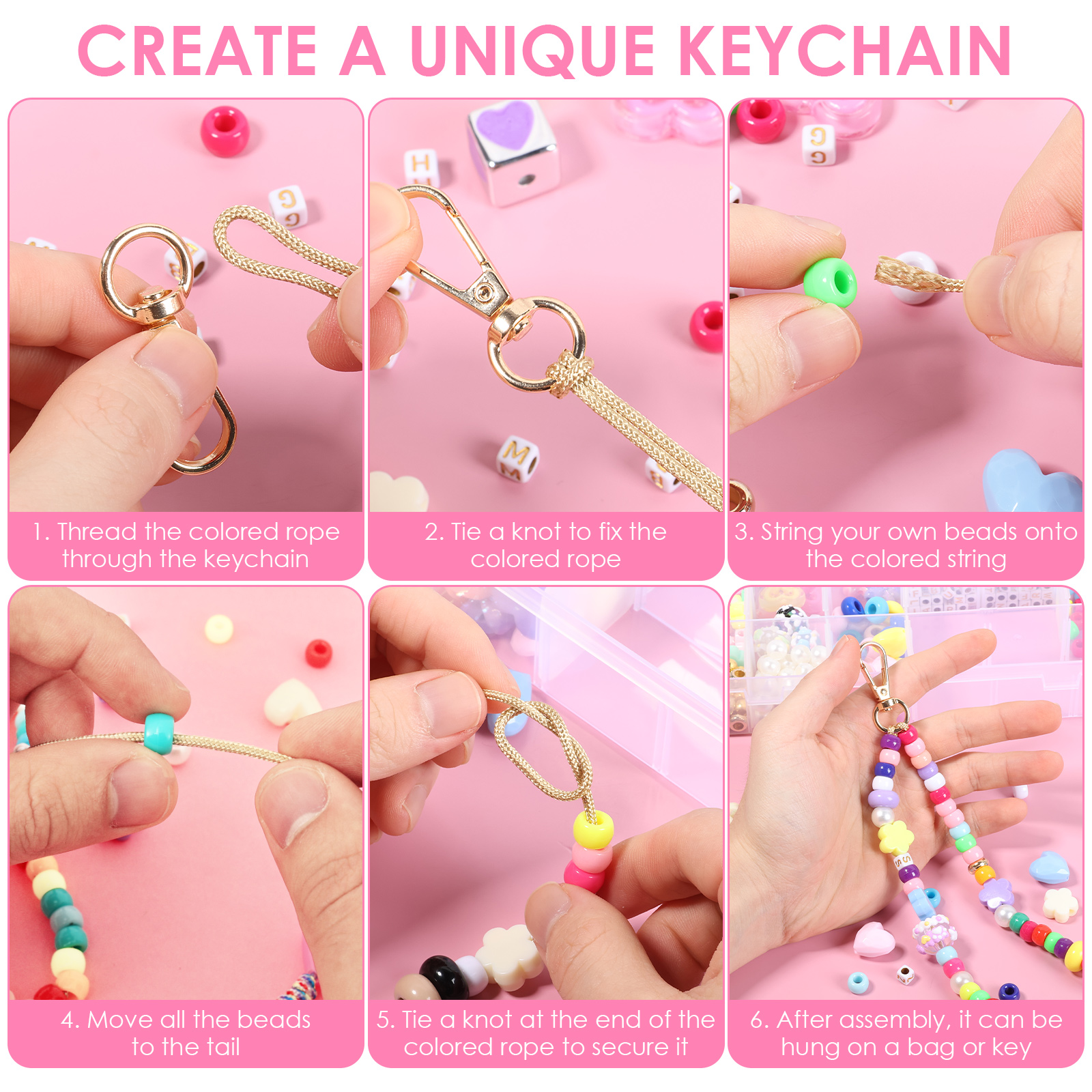 421PCS Beaded Keychain Making  - Jewelry Making Online recensione e prezzo