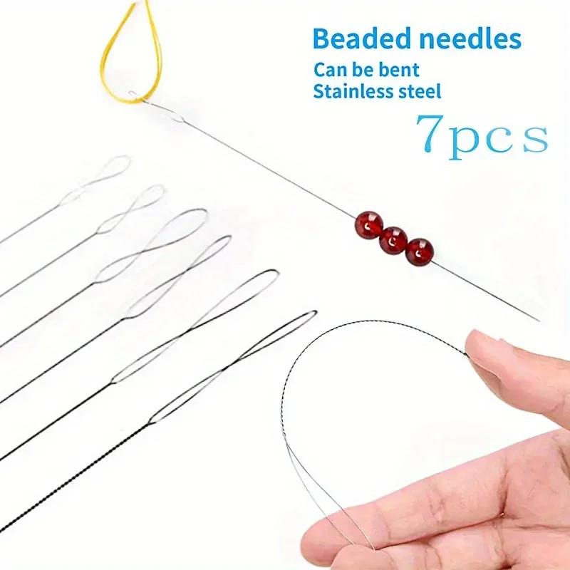 7pcs/set Stainless Steel Bead  - Beading Needle Fine recensione e prezzo