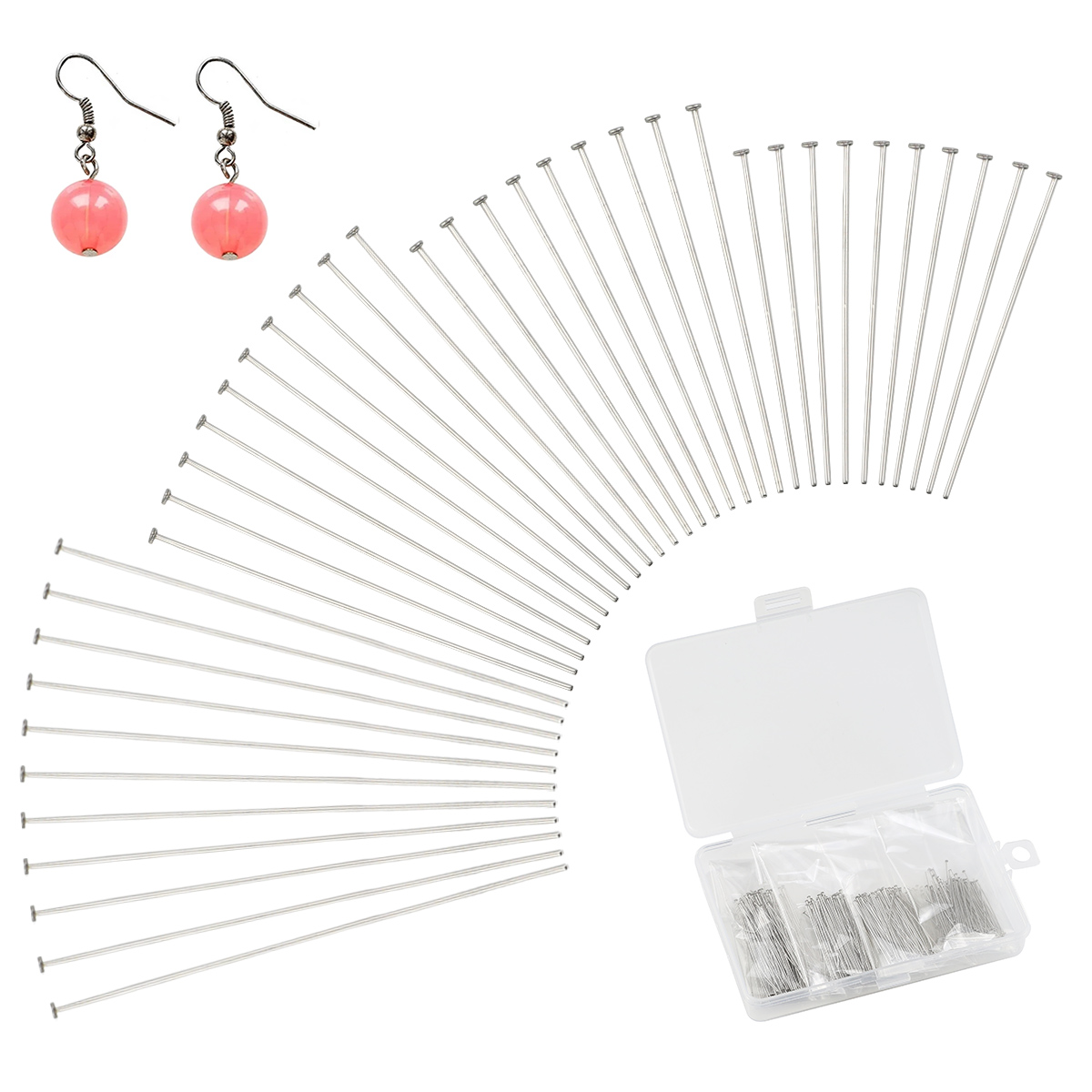 400pcs/box 35-50mm Stainless S - Beading Needle Fine recensione e prezzo