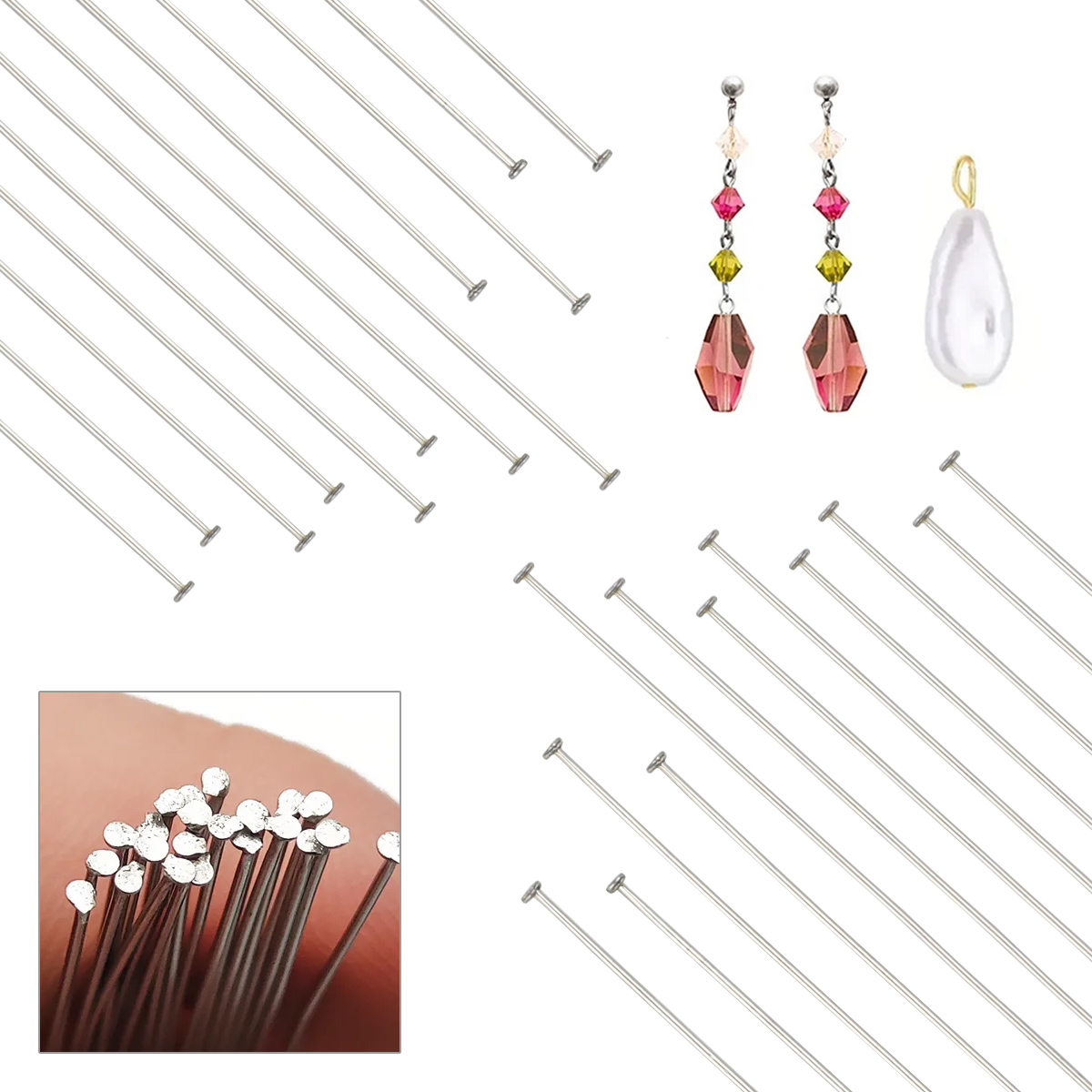 400pcs/box 35-50mm Stainless S - Beading Needle Fine recensione e prezzo
