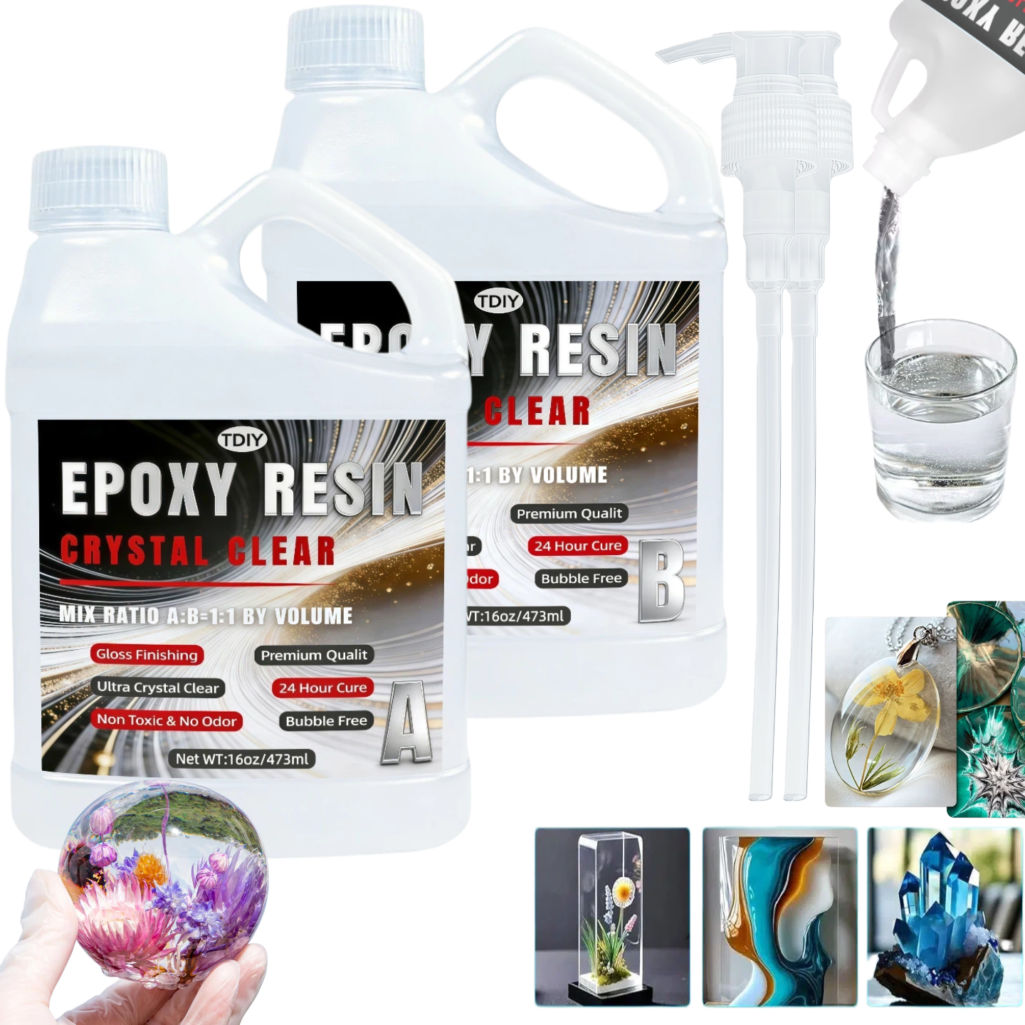 1:1 Crystal Clear Epoxy Resin  - Jewelry Making Online recensione e prezzo