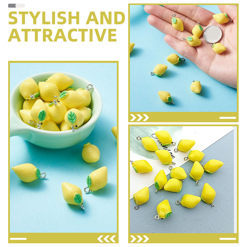 20Pcs Resin Lemon Charms Fruit - Jewelry Making Resin recensione e prezzo