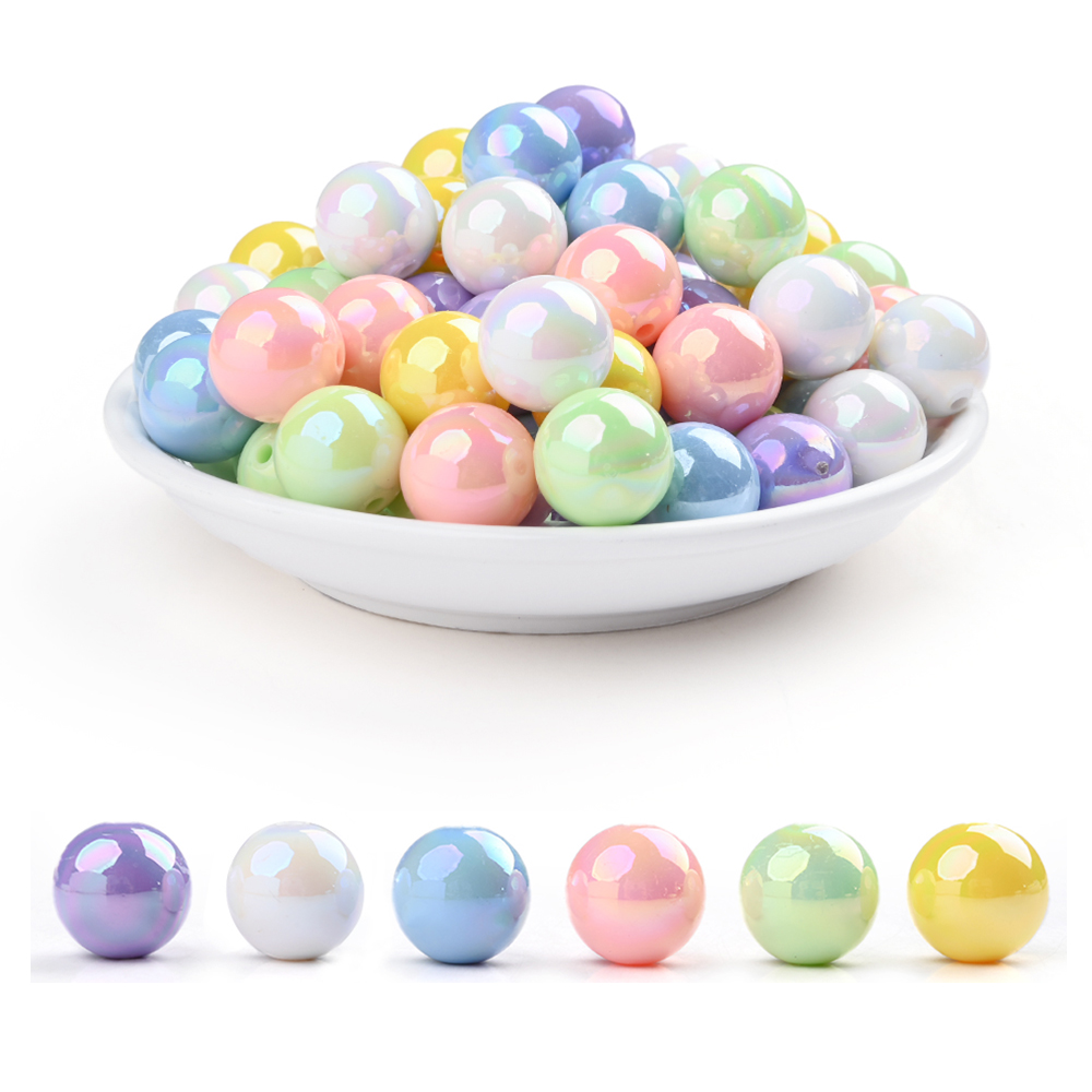 50Pcs 16mm Acrylic Round Beads - Jewelry Making 3 Year Old recensione e prezzo