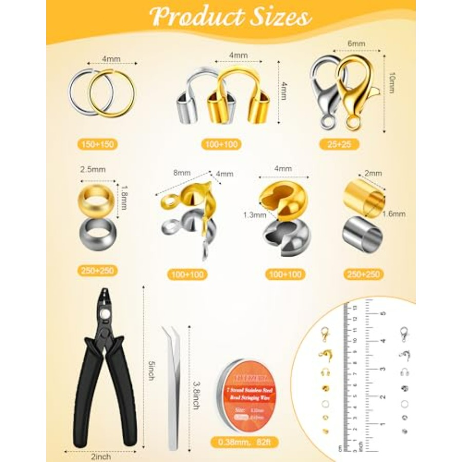 1950 Pcs Jewelry Making Cord E - Jewelry Making Organizer Box recensione e prezzo