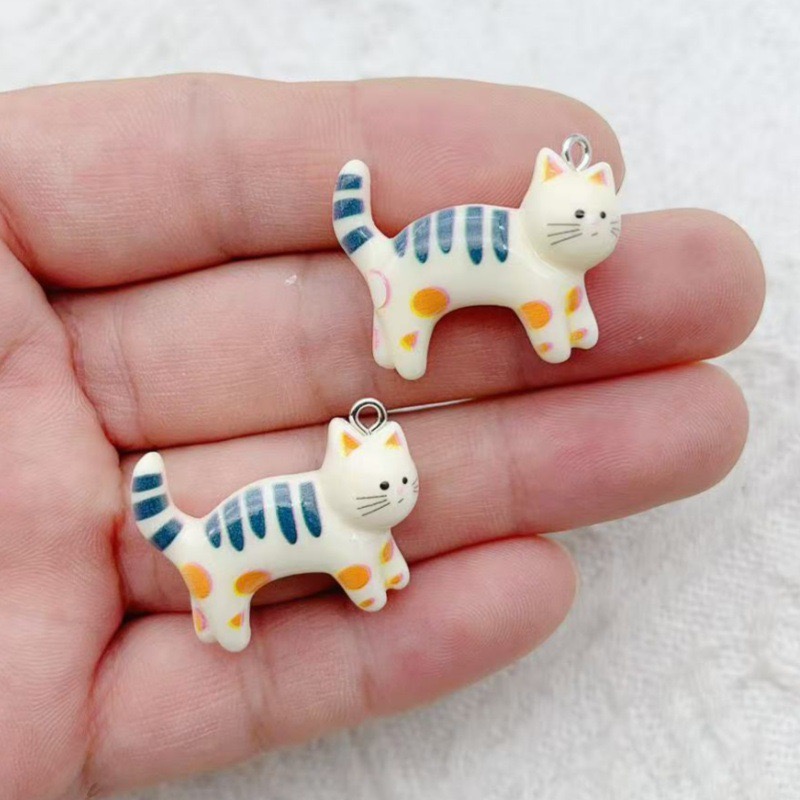 10pcs resin cartoon cat animal - Jewelry Making Resin recensione e prezzo