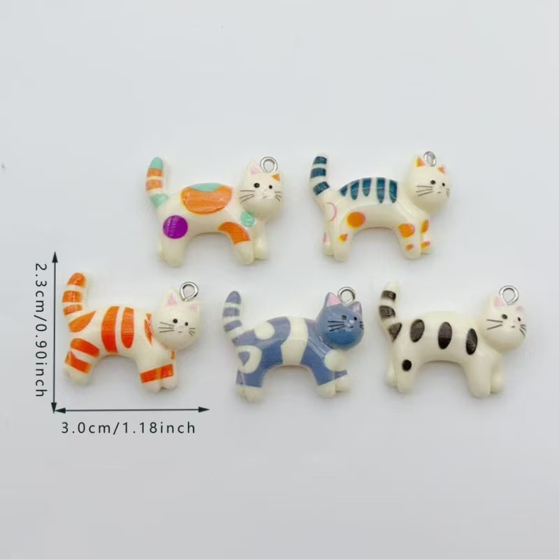 10pcs resin cartoon cat animal - Jewelry Making Resin recensione e prezzo