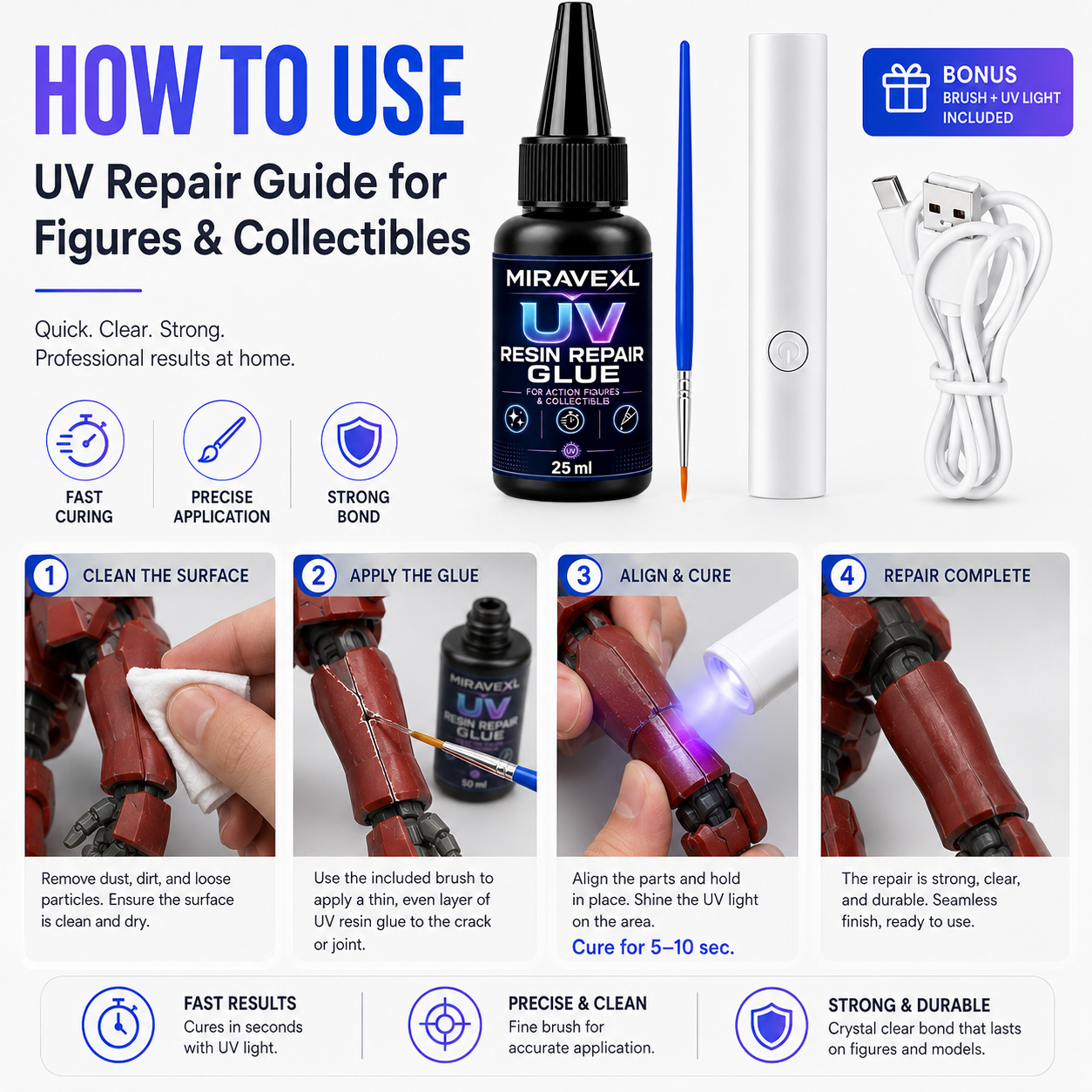 25g MIRAVEXL  UV Epoxy Resin G - Jewelry Making Glue recensione e prezzo