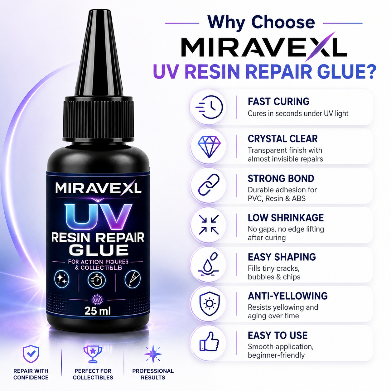25g MIRAVEXL  UV Epoxy Resin G - Jewelry Making Glue recensione e prezzo