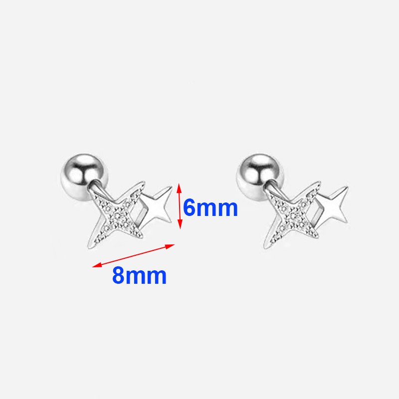 925 Silver Needle Zircon Star  - Beading Needle Fine recensione e prezzo