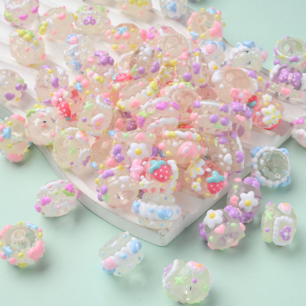 10Pcs 15mm Clear Round Beads H - Jewelry Making 3 Year Old recensione e prezzo