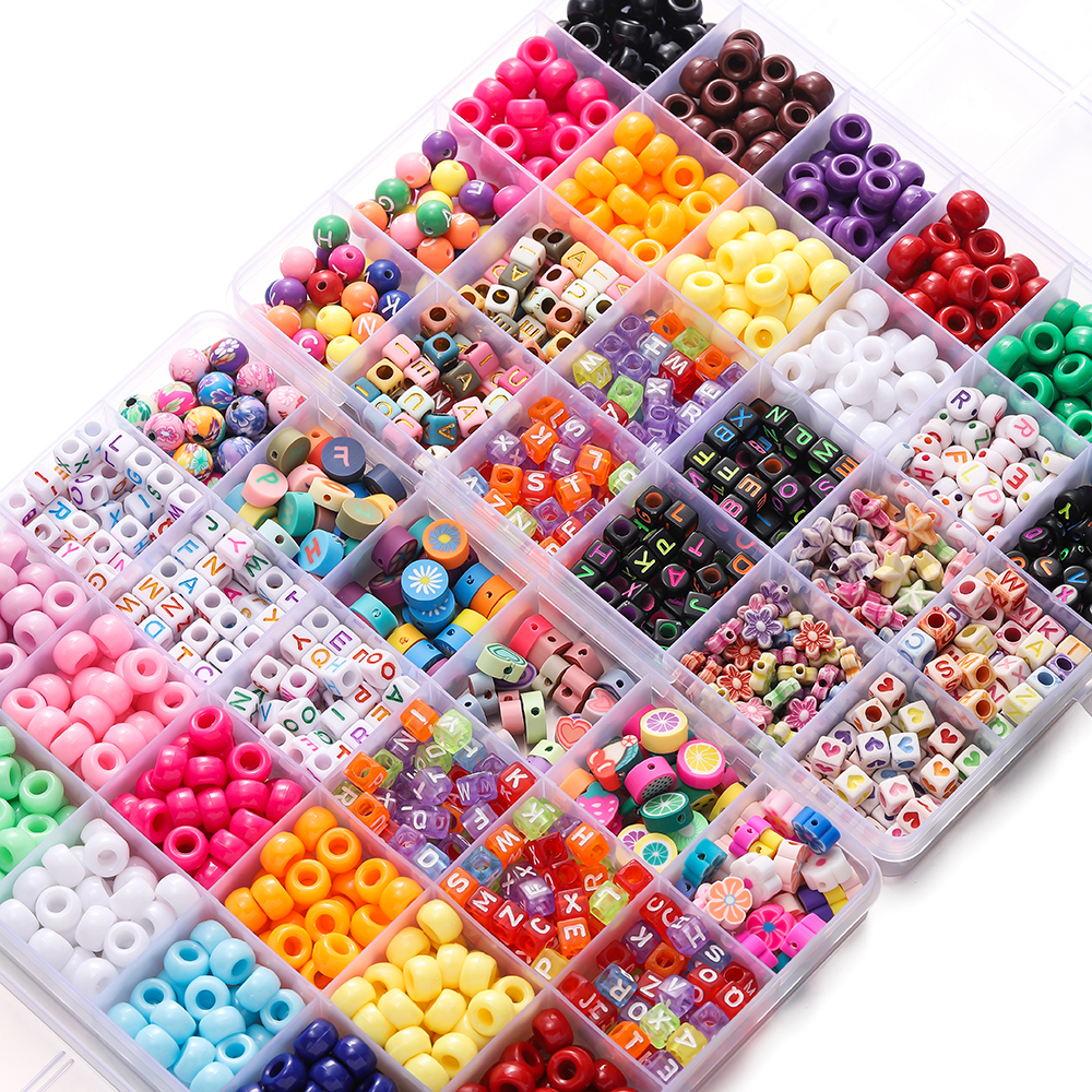 680pcs/Box Colorful Acrylic Po - Jewelry Making Organizer Box recensione e prezzo