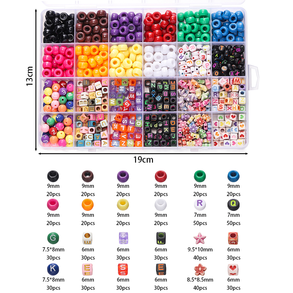 680pcs/Box Colorful Acrylic Po - Jewelry Making Organizer Box recensione e prezzo