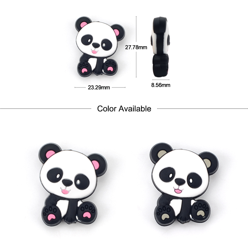 Panda Silicone Beads 5pcs/lot  - Jewelry Making 3 Year Old recensione e prezzo